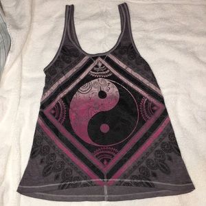 Grey Tank Top Ying-Yang